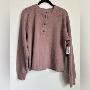 NWT Old Navy Waffle Knit Long Sleeve Top
